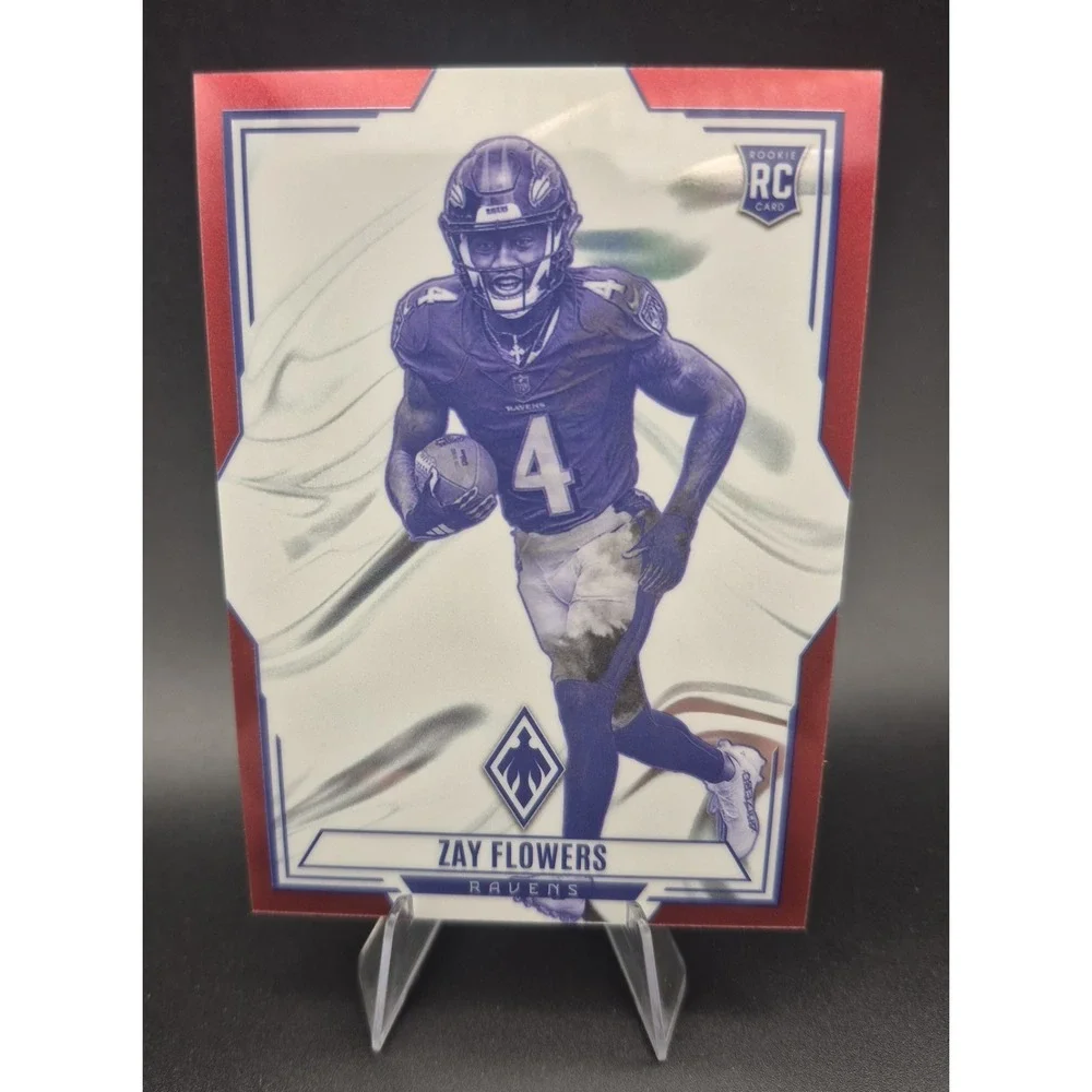 2023 Panini Phoenix Zay Flowers #CON-12‎ Contours Red /199 (RC) Baltimore Ravens